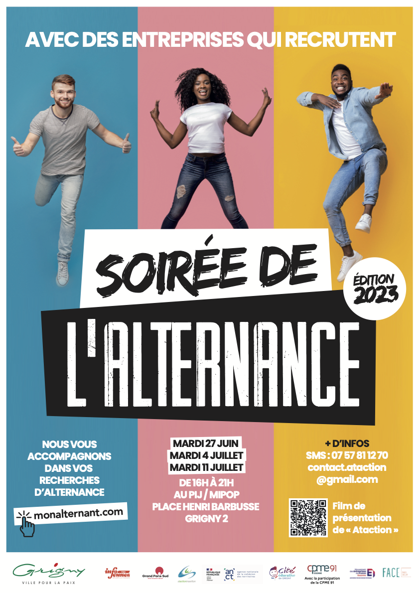 image de l'article Les soirées de l'alternance les mardis 27 juin,4 juillet, 11 juillet de 16h à 21h au PIJ de Grigny ! 📣 